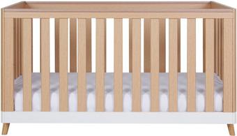 Tutti Bambini Hygge Cot Bed  - White/Light Oak