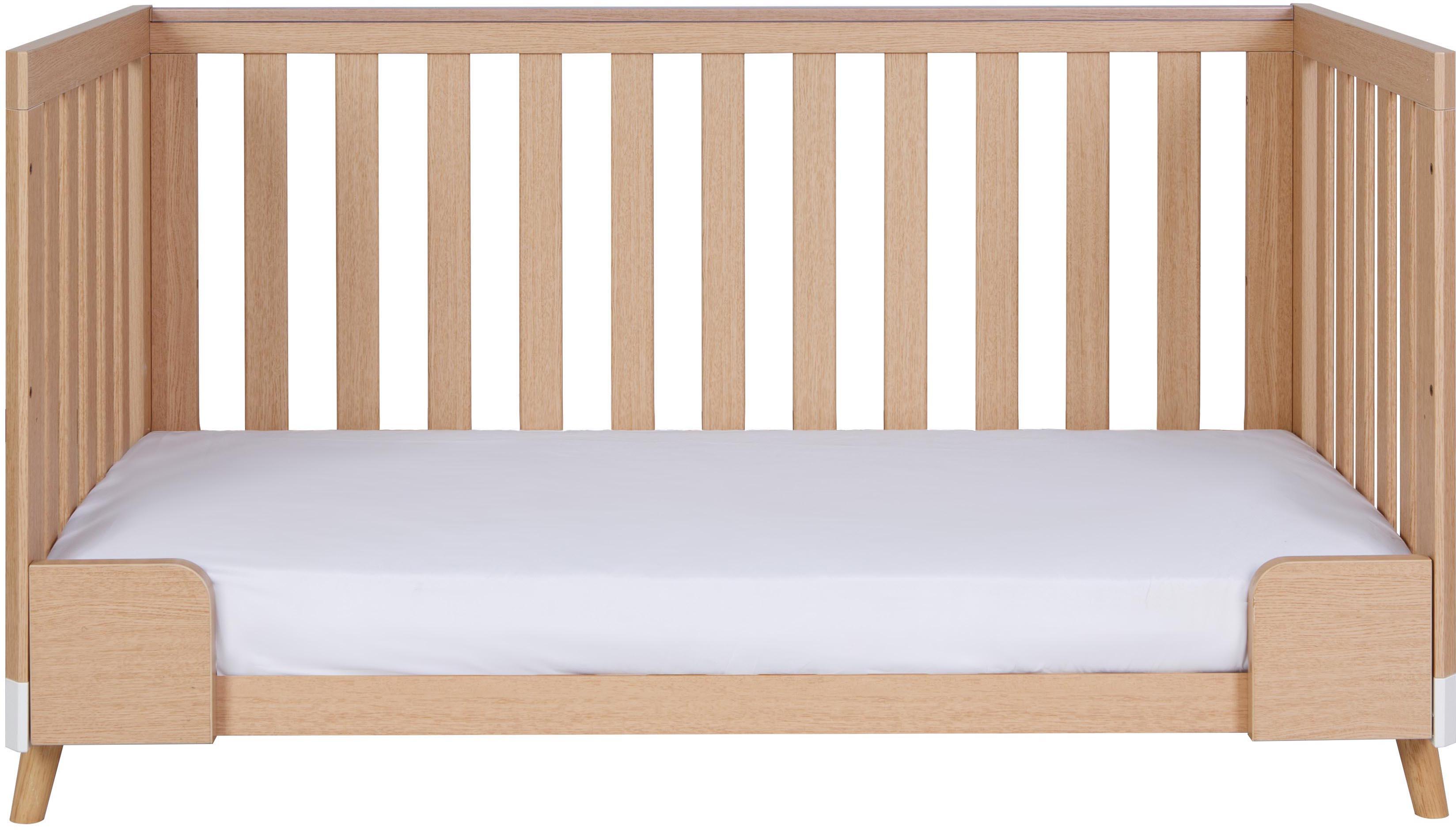 Tutti Bambini Hygge Cot Bed  - White/Light Oak