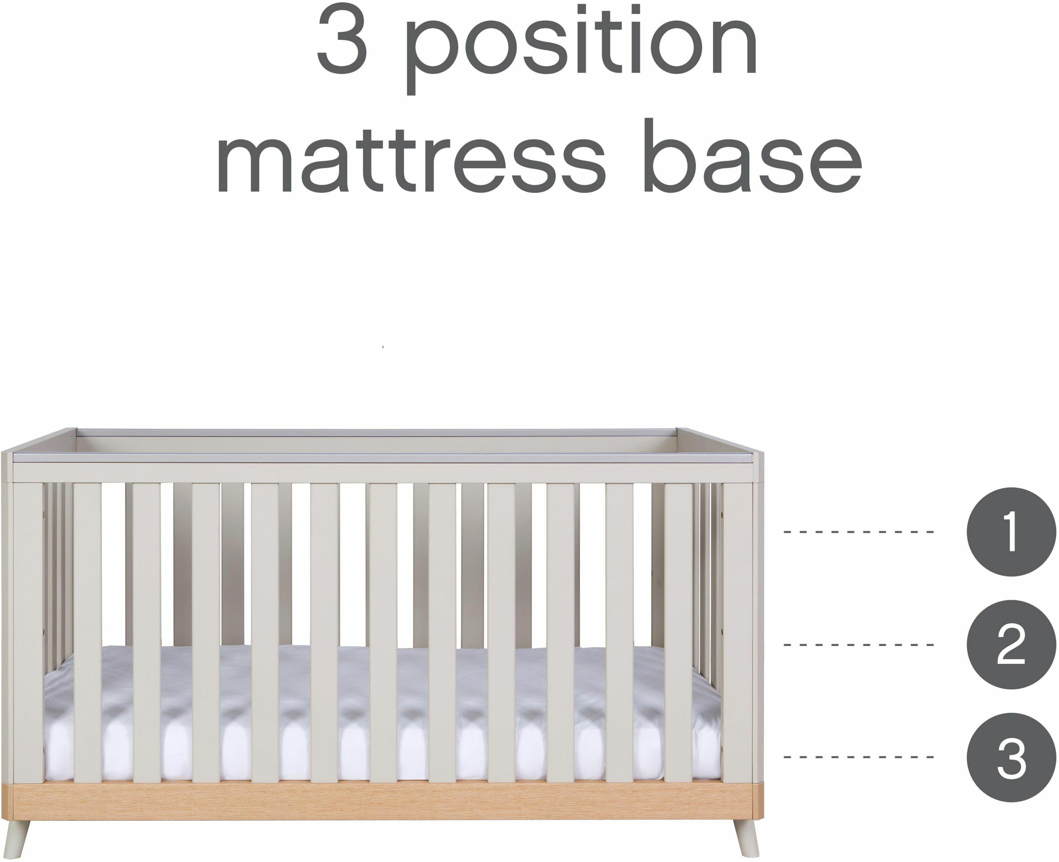 Tutti Bambini Hygge Cot Bed  -  Light Oak/White Sand