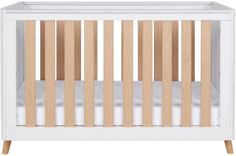 Tutti Bambini Fika Mini Cot Bed - White/Light Oak Tutti Bambini Fika Mini Cot Bed - White/Light Oak