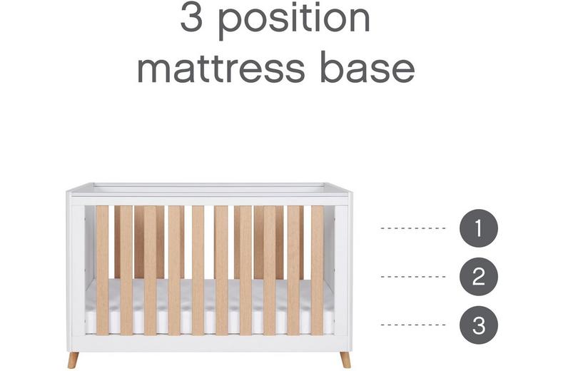 Tutti Bambini Fika Mini Cot Bed - White/Light Oak Tutti Bambini Fika Mini Cot Bed - White/Light Oak