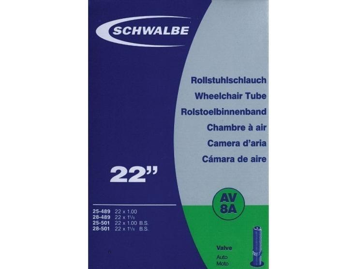 Schwalbe Wheelchair Inner Tube, 22" x 1.0 - 1 1/8" (AV8A)