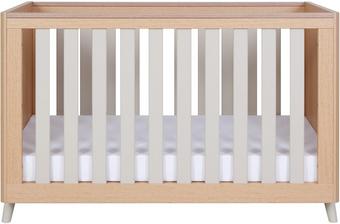 Tutti Bambini Fika Mini Cot Bed - Light Oak/White Sand