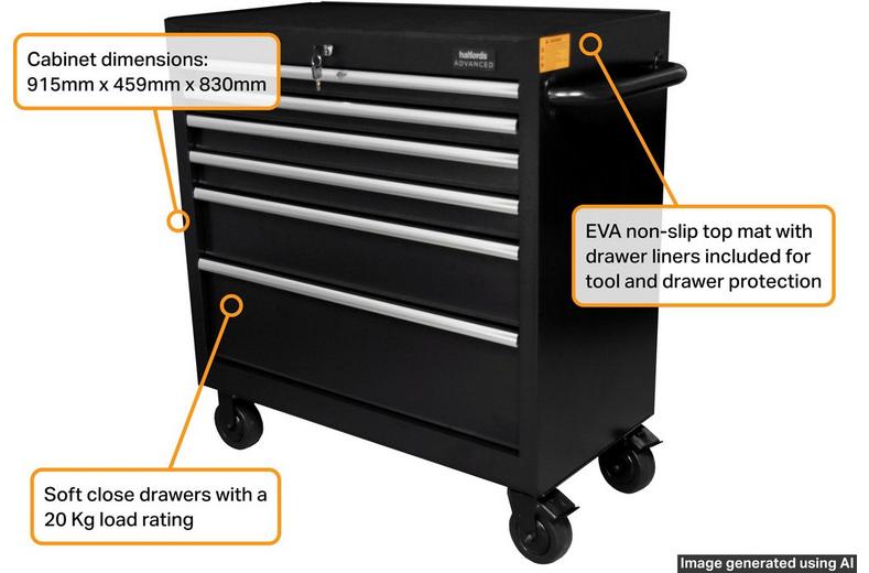 Halfords Advanced 36" 6 Drawer Cabinet Halfords Advanced 36" 6 Drawer Cabinet