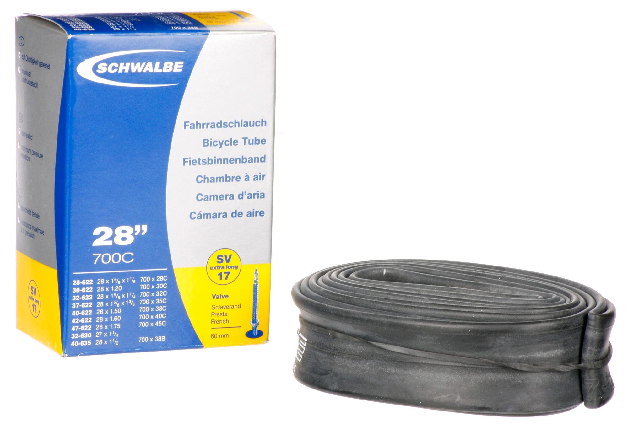 Schwalbe Presta Bike Inner Tube, 700C X 28 - 47C, 60Mm Valve