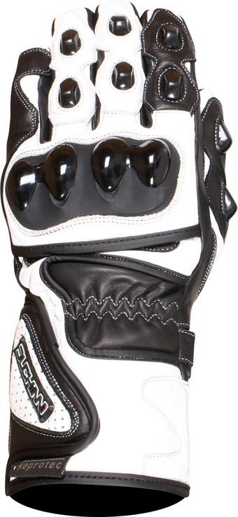 Duchinni DR1 Motorcycle Gloves - Black and White, 3XL