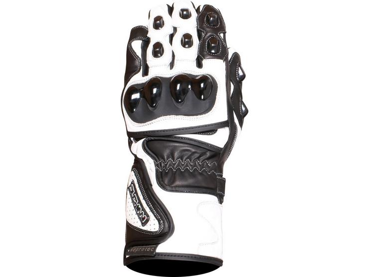 Duchinni DR1 Motorcycle Gloves - Black and White, M