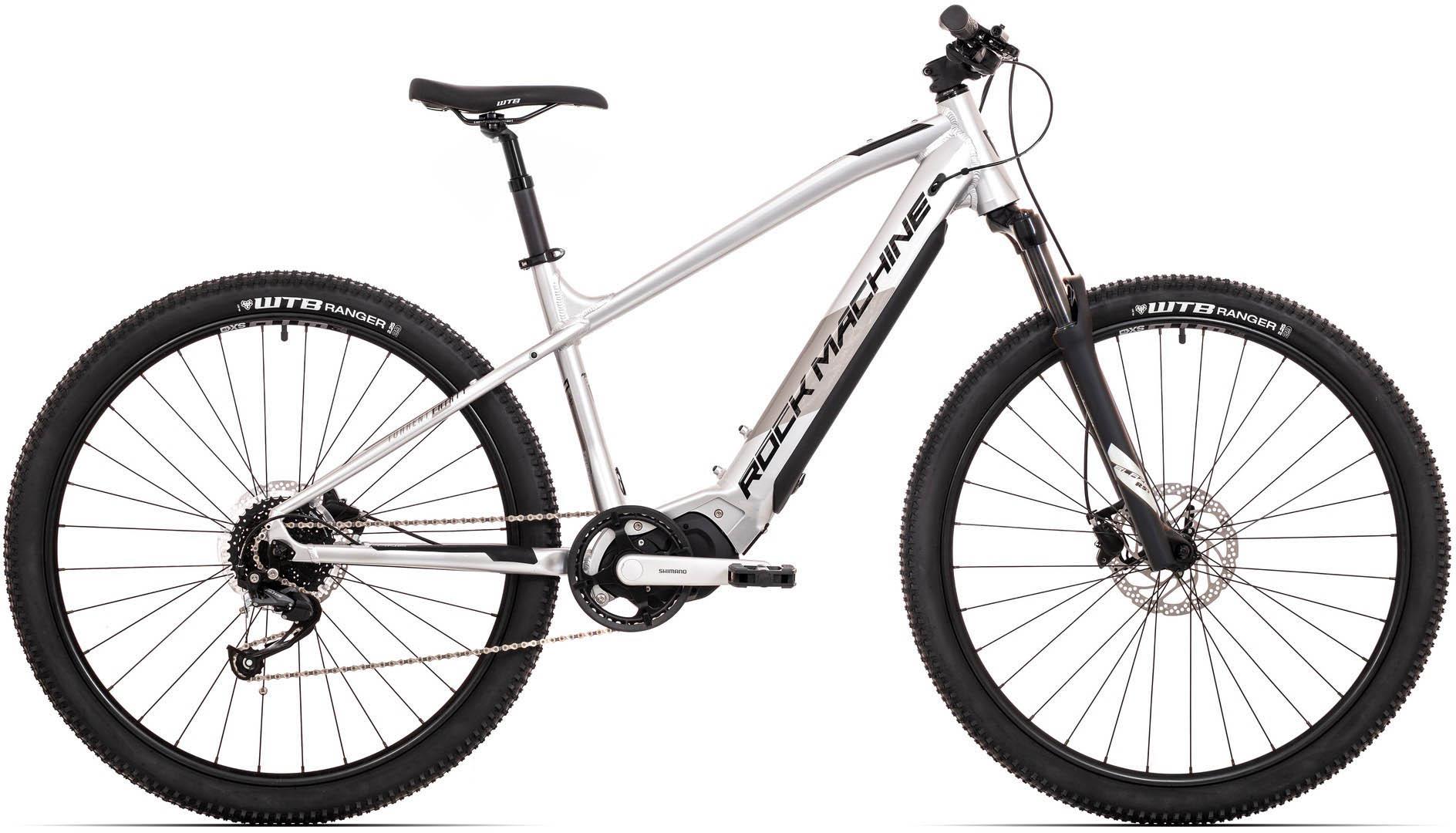 Rock Machine Torrent e30-29 Electric Mountain Bike, Gloss Silver - M, L, XL Frames