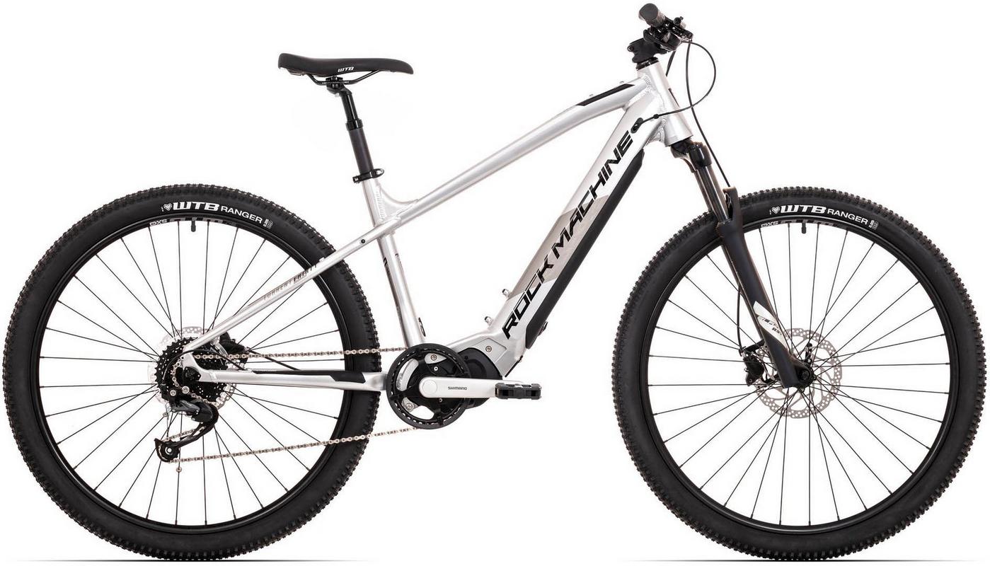 Halfords RockMachine Rockmachine Torrent E30-29 Electric Mountain Bike, Gloss Silver - M Frame | Extra 8% off for BC Members