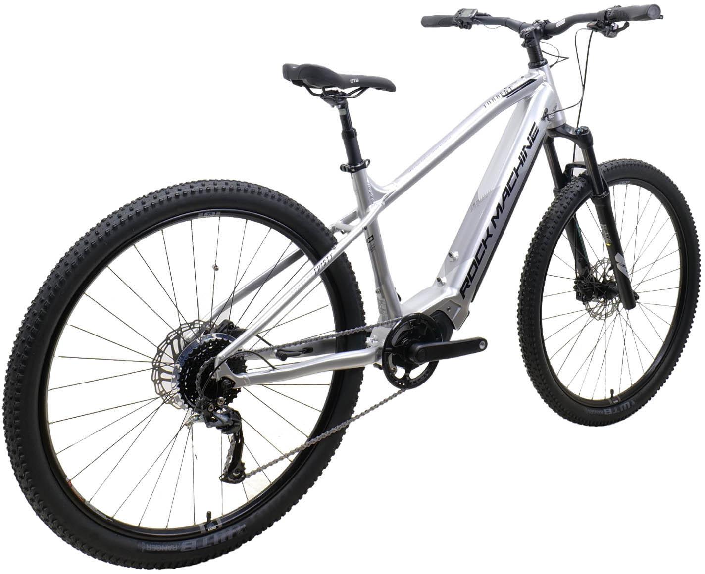 Rock Machine Torrent e30-29 Electric Mountain Bike, Gloss Silver - M, L, XL Frames
