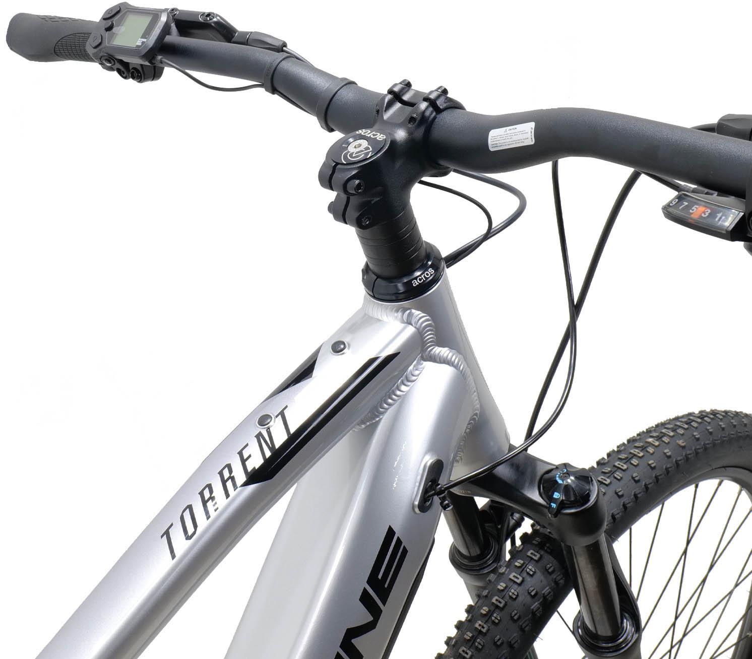 Rock Machine Torrent e30-29 Electric Mountain Bike, Gloss Silver - M, L, XL Frames