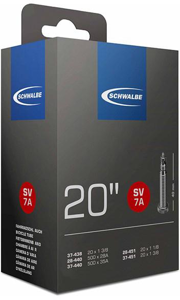 Halfords Schwalbe Bike Inner Tube, 20 inch x 1 1/8 - 1 3/8 inch (SV7A) | Extra 8% off for BC Members