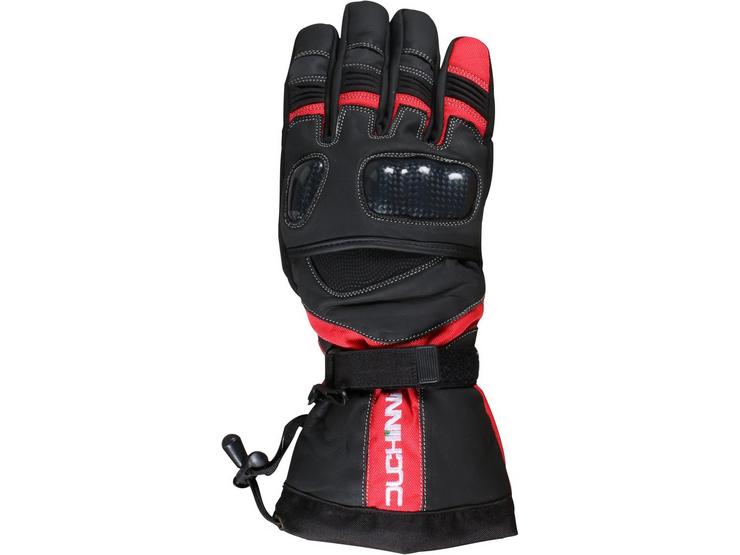 Duchinni Yukon Motorcycle Gloves - Black and Red, M