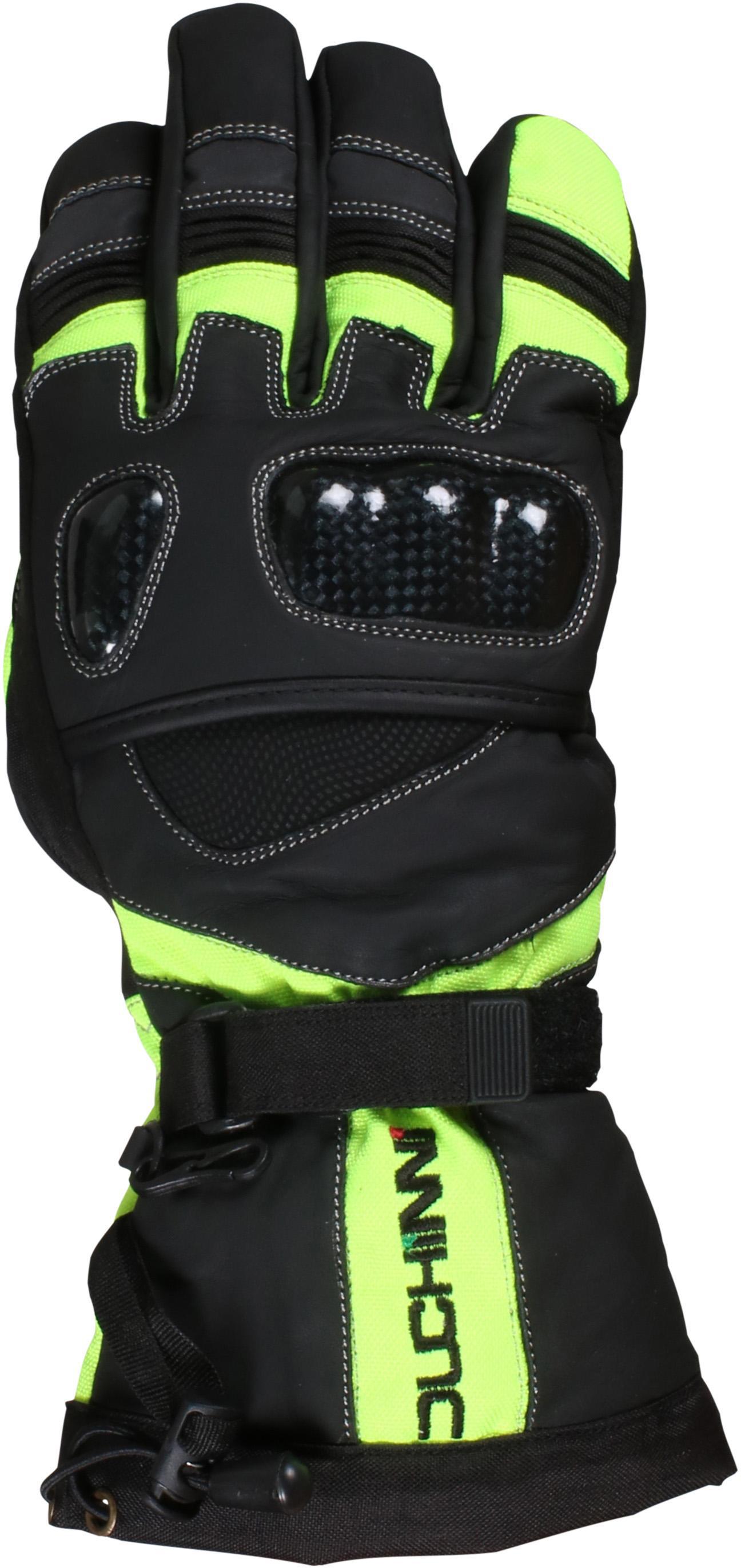 Duchinni Yukon Motorcycle Gloves - Black And Neon, M