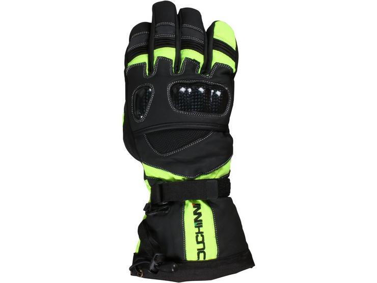 Duchinni Yukon Motorcycle Gloves - Black and Neon