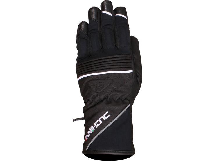 Duchinni Verona Women's Motorcycle Gloves - Black and White, L