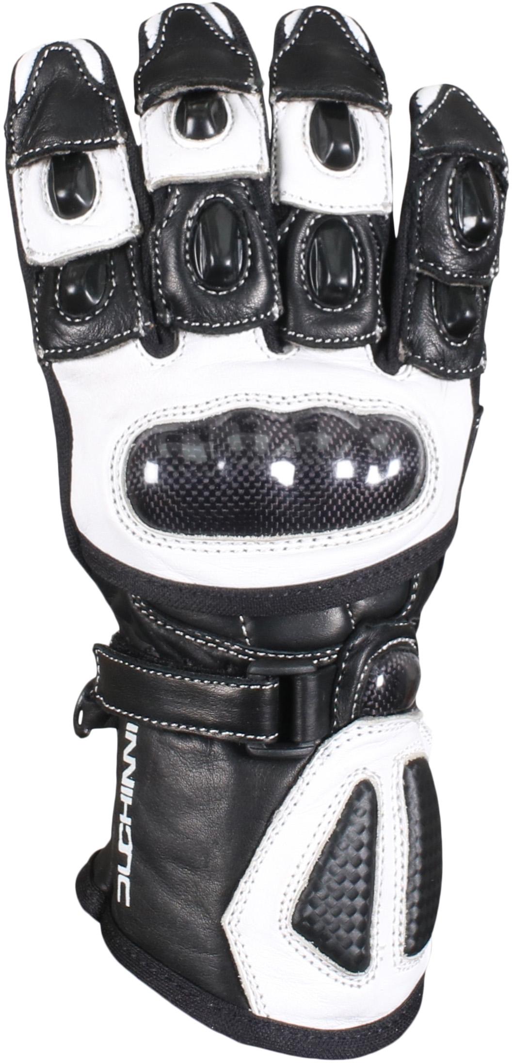 Duchinni Bambino Youth Motorcycle Gloves - Black And White, L