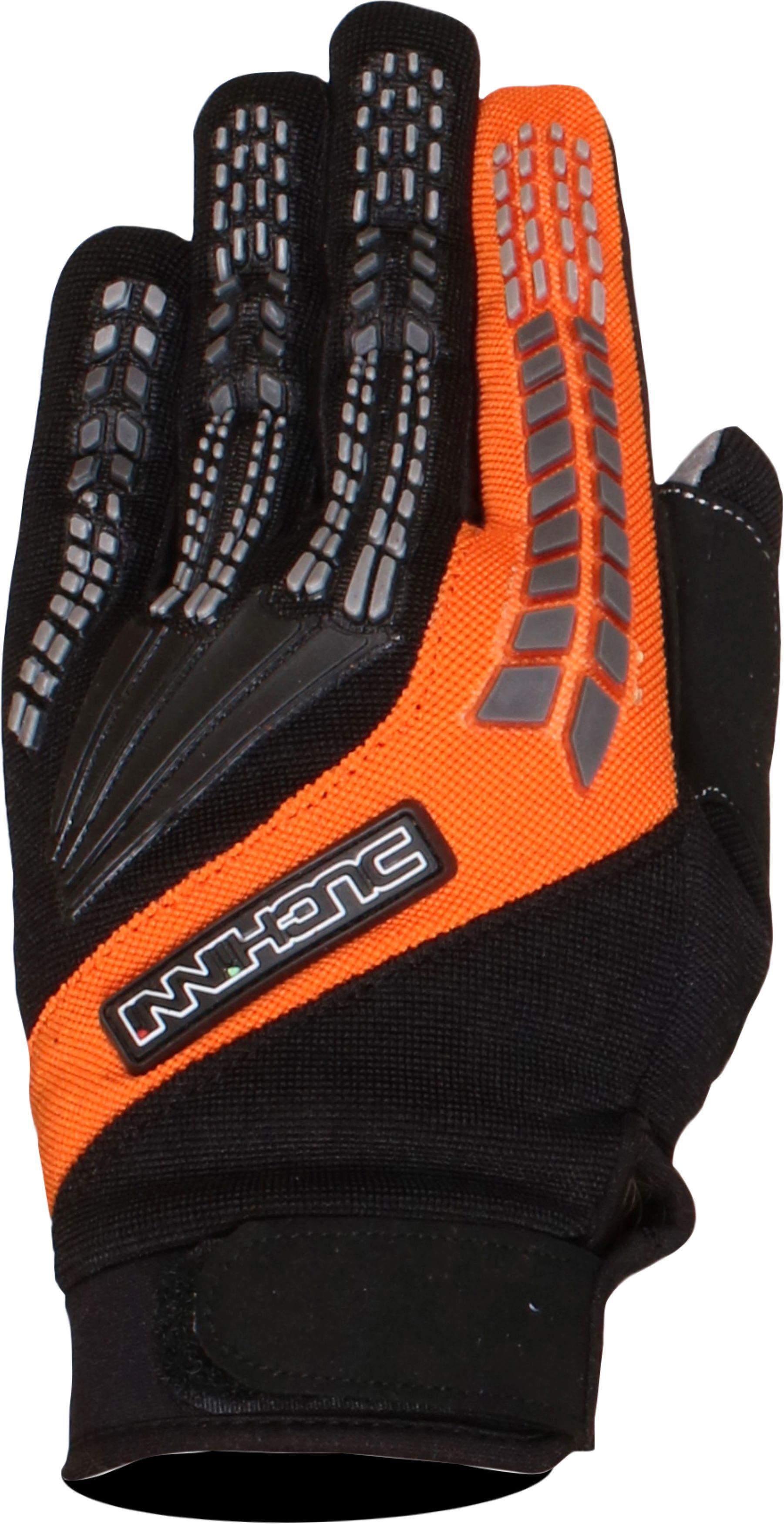Duchinni Focus Motorcycle Gloves - Black And Orange, M