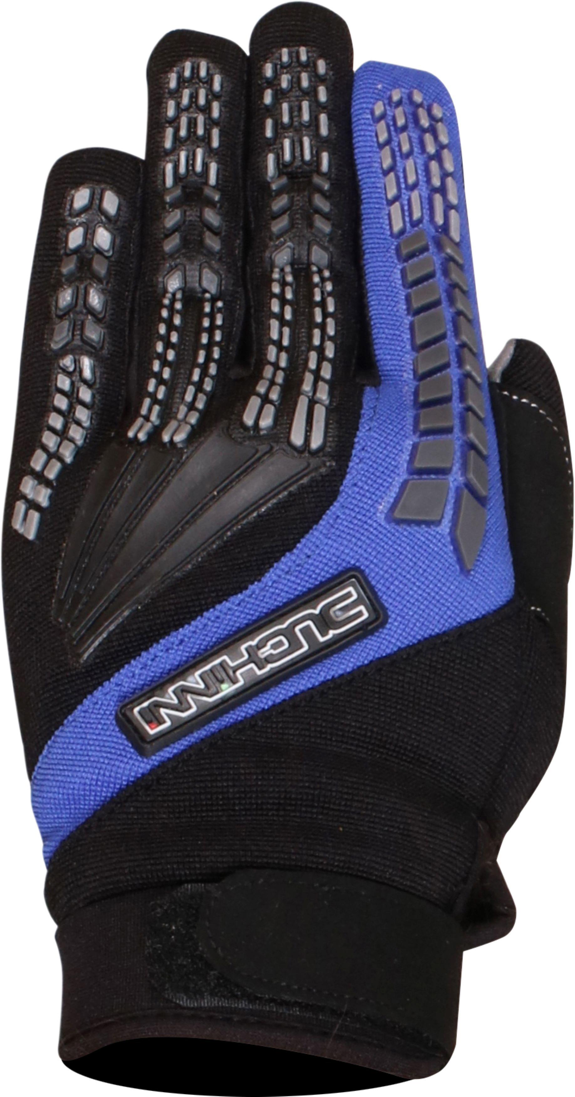 Duchinni Focus Motorcycle Gloves - Black And Blue, 2Xl