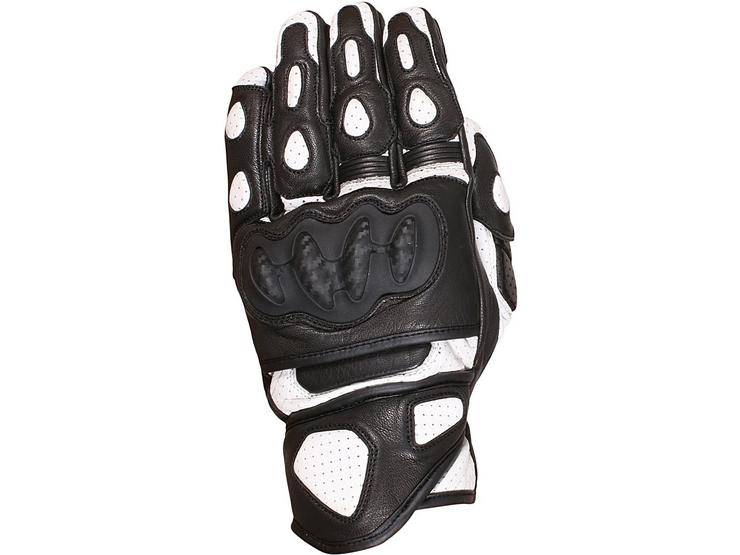 Weise Apex Motorcycle Gloves - Black/White