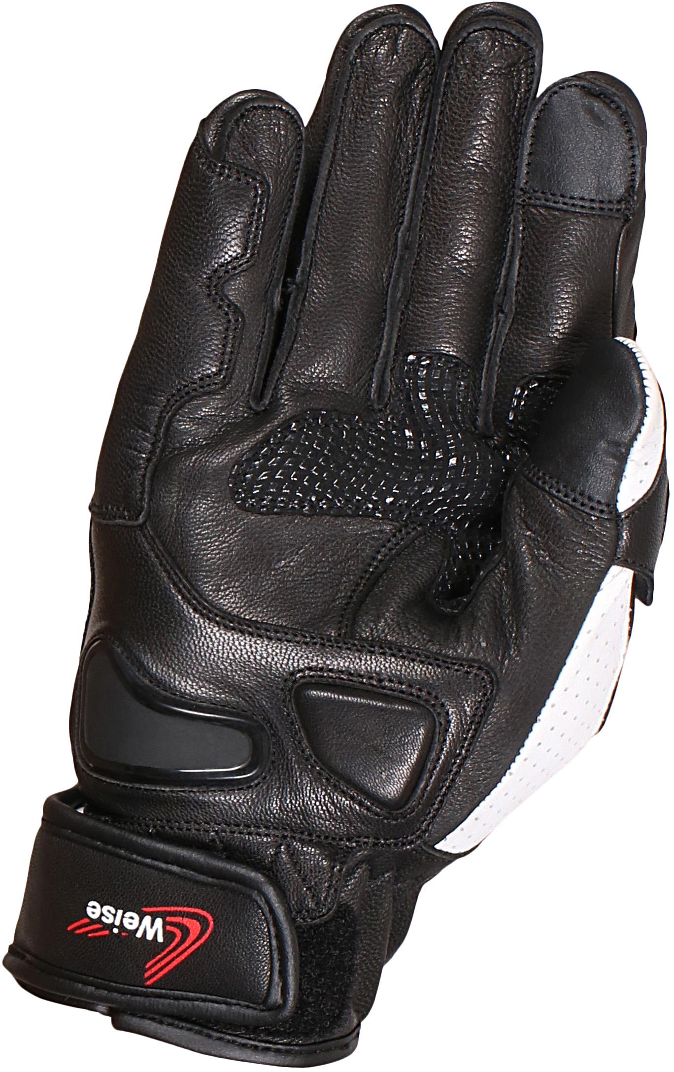 Weise Apex Motorcycle Gloves - Black/White, 2XL