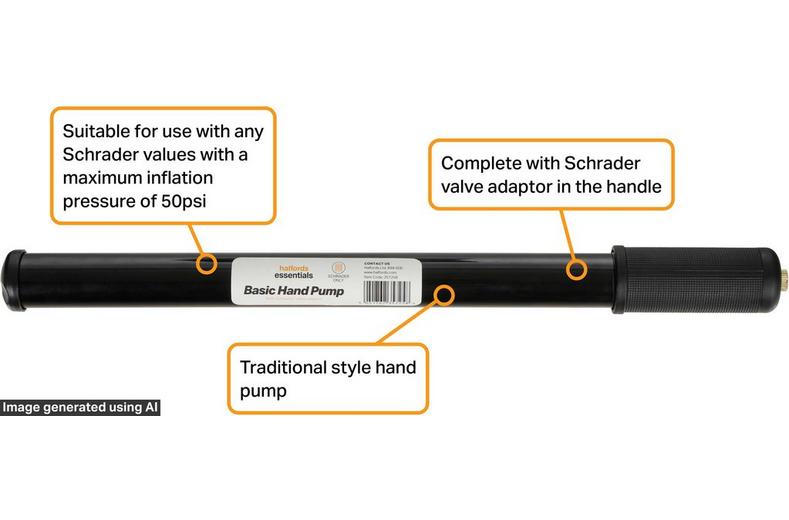 Halfords High-Volume Bike Pump, Black Halfords High-Volume Bike Pump, Black
