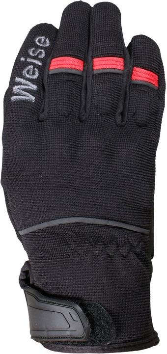Weise Motorcycle Pit Gloves - Black/Red, 2XL