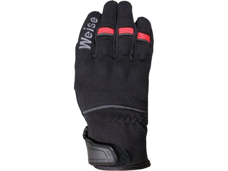Weise Motorcycle Pit Gloves - Black/Red