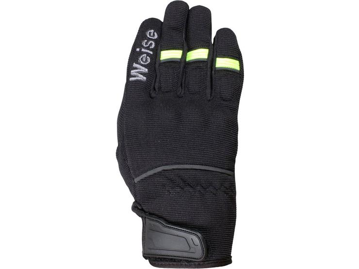 Weise Motorcycle Pit Gloves - Black/Neon, 2XL