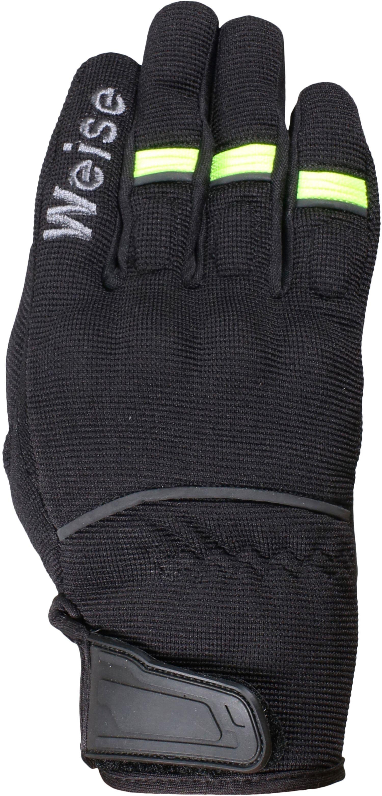 Weise Motorcycle Pit Gloves - Black/Neon, L