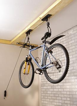 Wall mounted bike sales pulley system