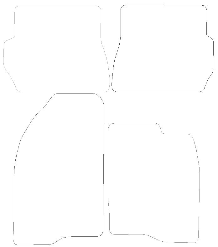 Ford Fusion Graphite - Luxury Mats 0 Clips (Ss7136)