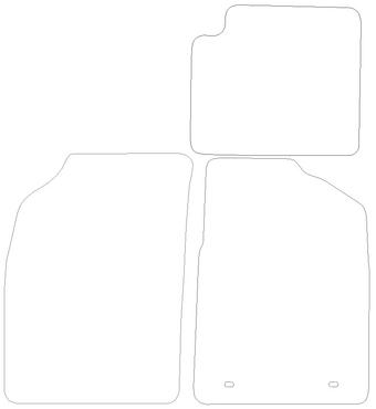 Ford Ka Graphite - Luxury Mats 2 Clips (SS7139)