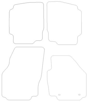 Ford Mondeo Graphite - Luxury Mats 2 Clips (SS7144)