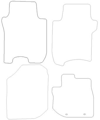 Honda Jazz Graphite - Luxury Mats 2 Clips (SS7161)