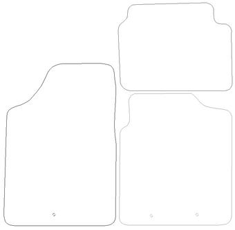 Hyundai I-10 Graphite - Luxury Mats 3 Clips (SS7163)