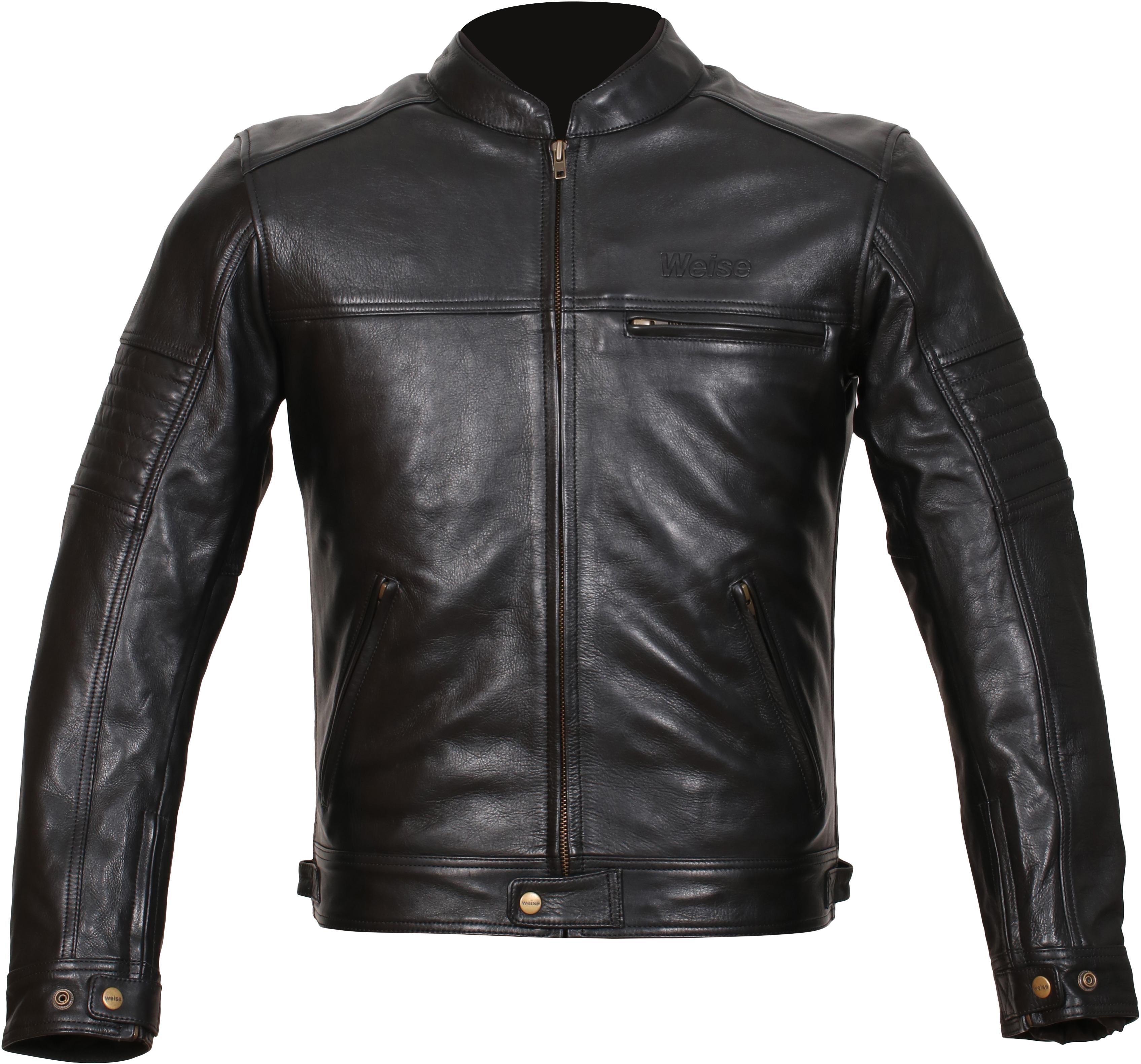 Weise Cabot Leather Motorcycle Jacket - Black, 40