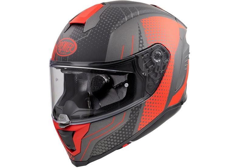 Premier Hyper BP Full Face Motorcycle Helmet - Black/Red, S