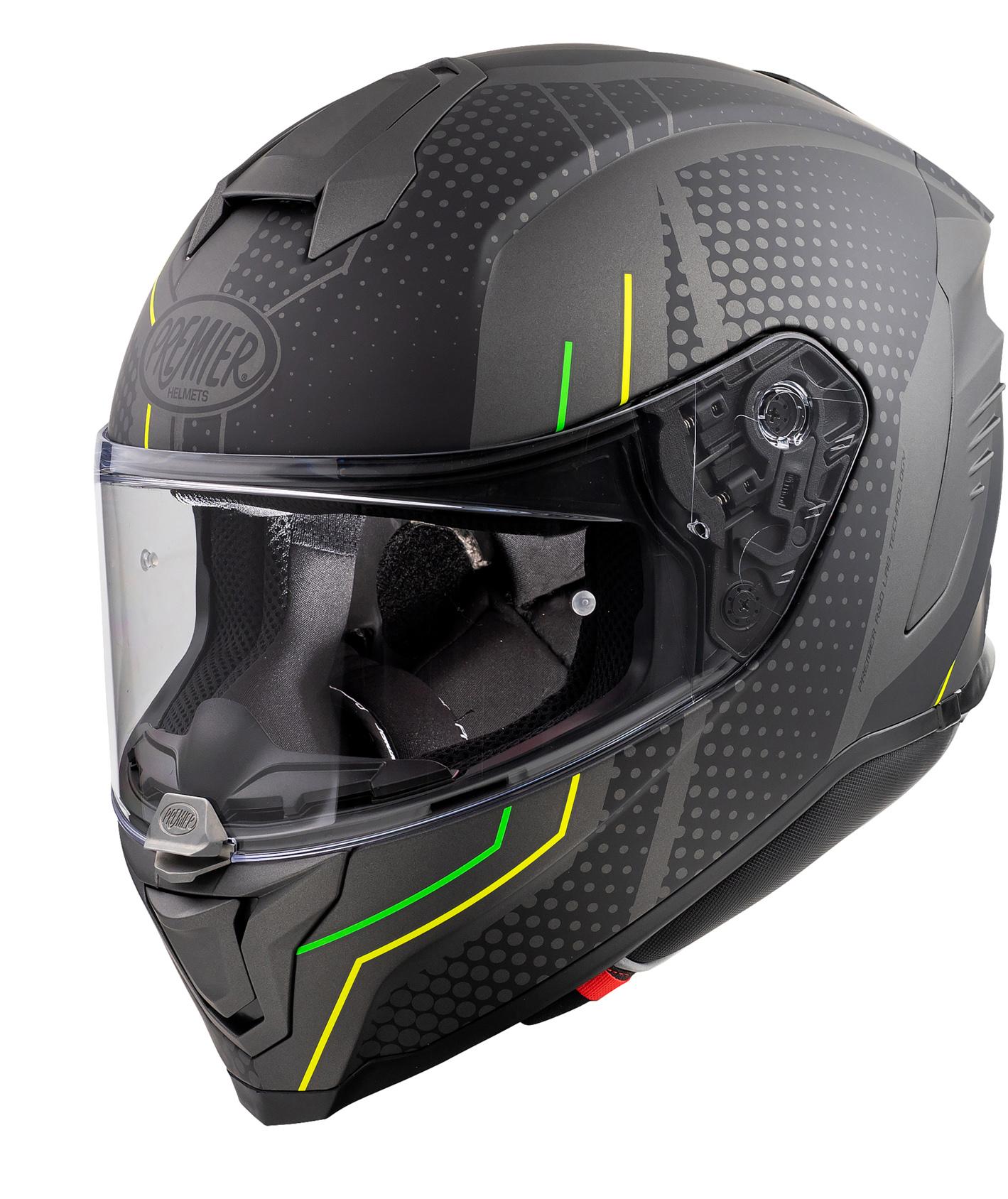 Premier Hyper Bp Full Face Motorcycle Helmet - Black/Gunmetal, L