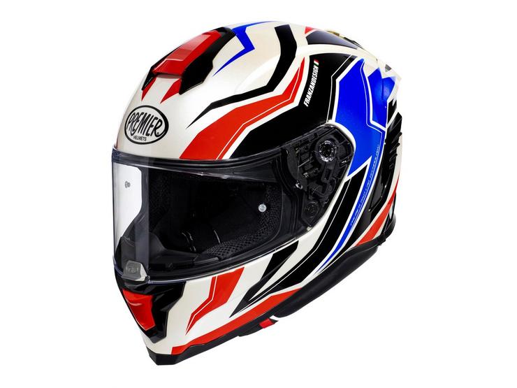 Premier Hyper RW Full Face Motorcycle Helmet - Black/Red/White