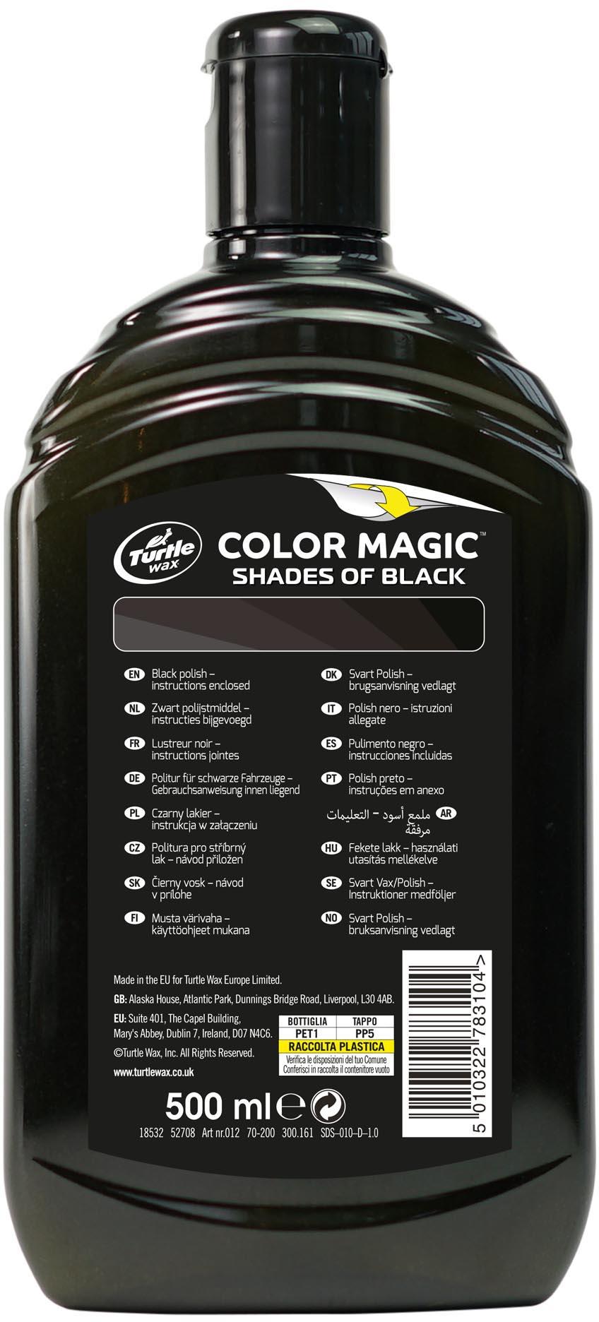 TURTLE WAX Color Magic Jet Black Wax 500ML