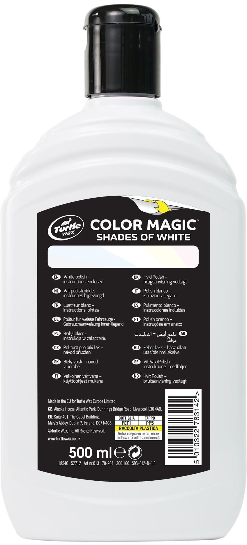 TURTLE WAX Color Magic Bright White Wax 500ML