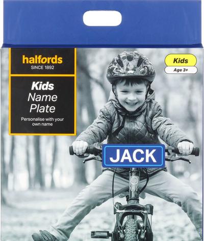 Halfords Blue Kids Bike Number Plate Sign Halfords Blue Kids Bike Number Plate Sign