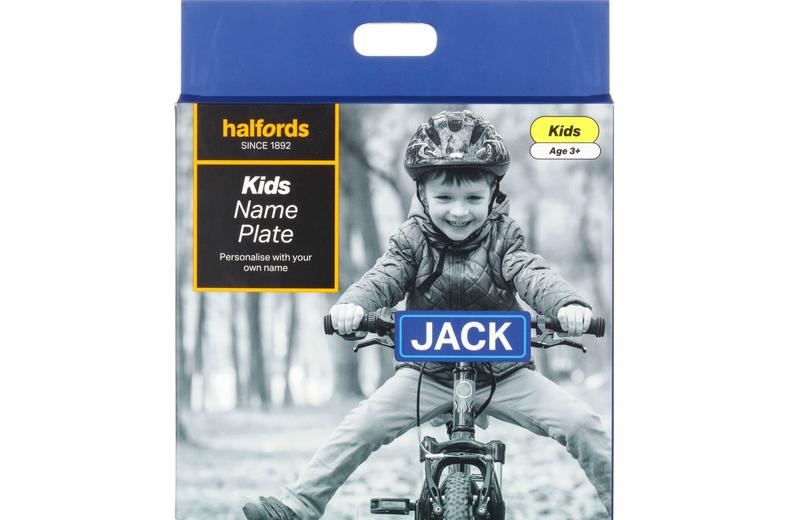 Halfords Blue Kids Bike Number Plate Sign Halfords Blue Kids Bike Number Plate Sign