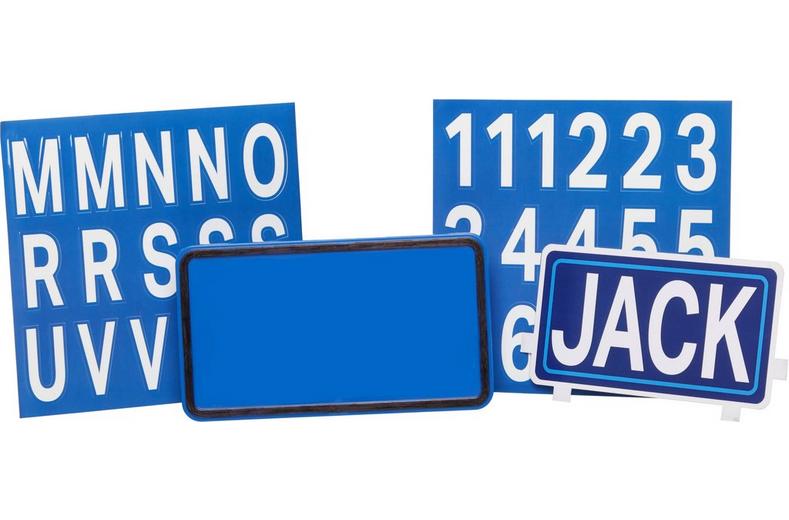 Halfords Blue Kids Bike Number Plate Sign Halfords Blue Kids Bike Number Plate Sign