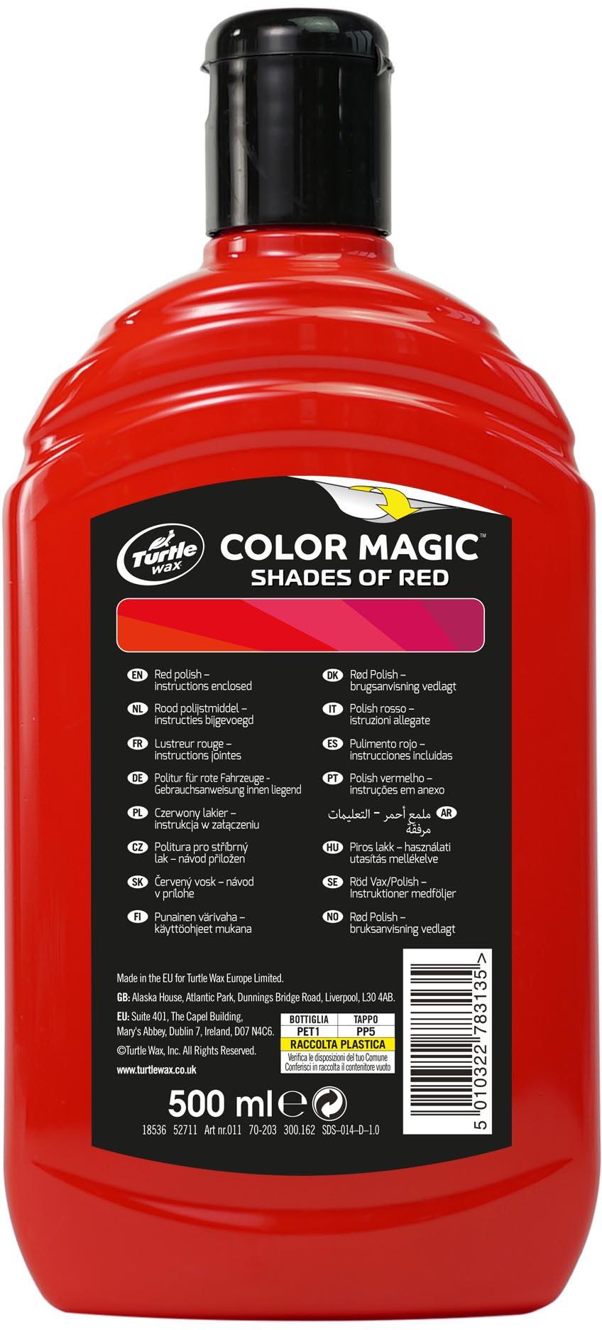 TURTLE WAX Color Magic Radiant Red Wax 500ML
