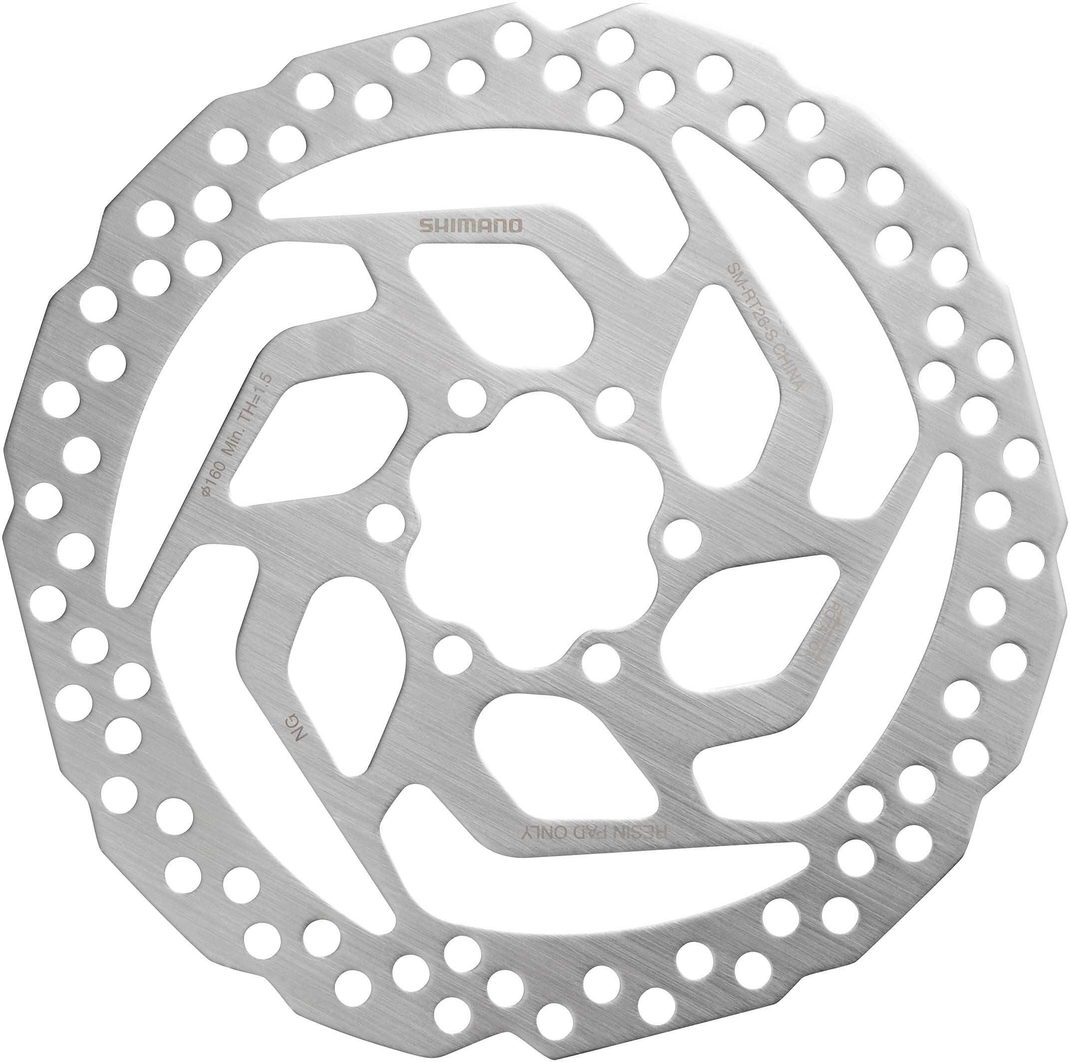Halfords Shimano SM-RT26 6 Bolt Disc Rotor for Resin Pads, 160mm | Extra 8% off for BC Members