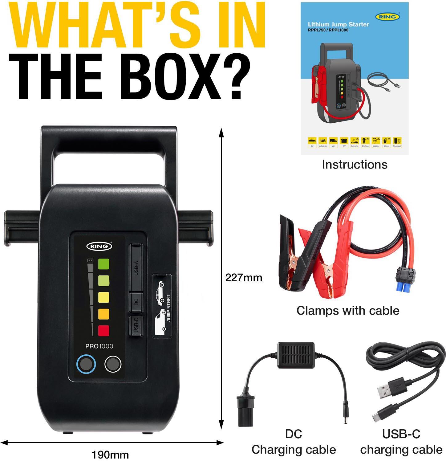 ULTRABOOST PRO 1000 Lithium Jump Starter 12V