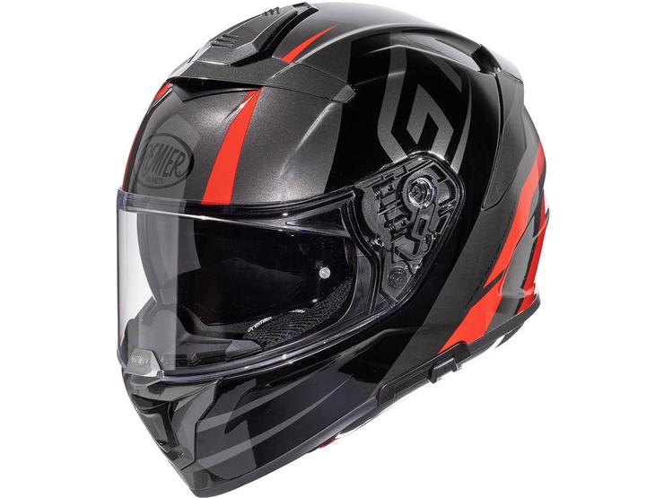 Premier Devil GT Full Face Motorcycle Helmet - Black/Red, XL