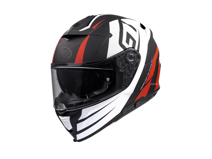 Premier Devil GT Full Face Motorcycle Helmet - Black/White